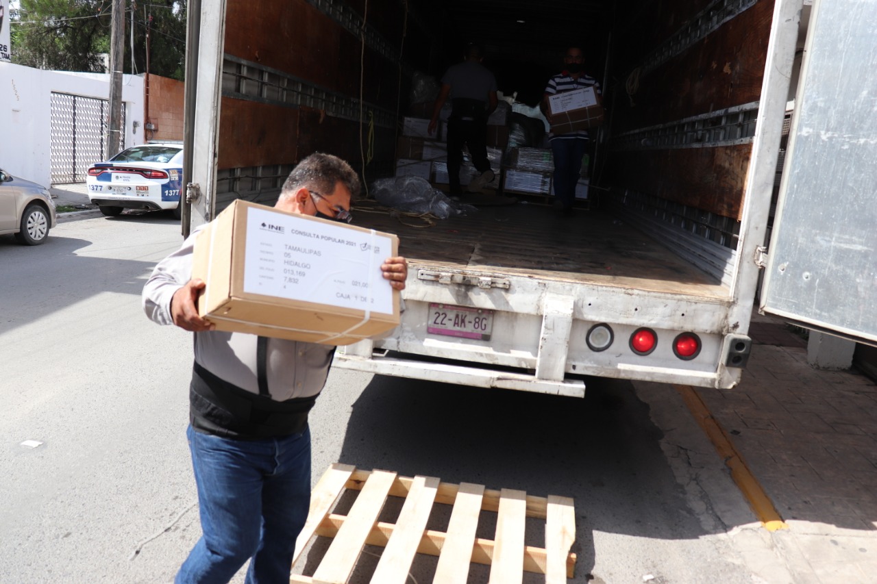 Arriban a Tamaulipas papeletas para la Consulta Popular.