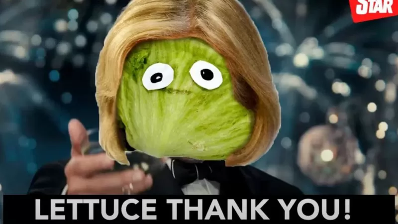 El reto viral que hizo competir a Liz Truss contra una lechuga