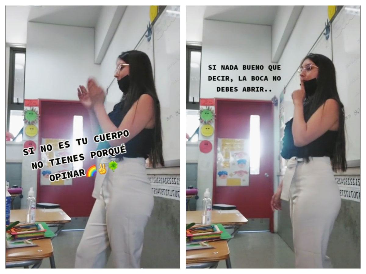 (VIDEO) Maestra se vuelve viral por canción contra el acoso: «si no es tu cuerpo, no tienes porqué opinar»