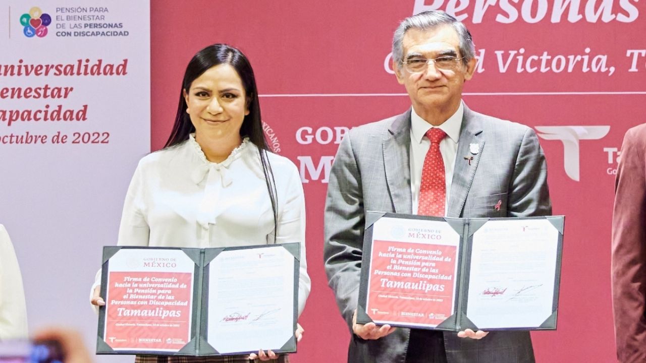 Firma de Convenio hacia la universalidad de la Pensión para el Bienestar de las Personas con Discapacidad.