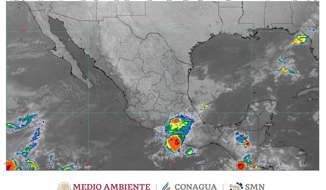 Se pronostican lluvias fuertes en regiones de Chiapas, Estado de México, Guerrero, Morelos y Puebla