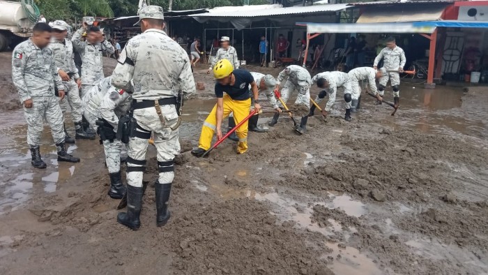 La Guardia Nacional activa Plan GN-A para apoyar a la población afectada por la tormenta tropical