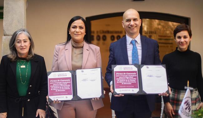 Firman Secretaría de Bienestar y Consejo Ciudadano para la Seguridad y Justicia de la CDMX convenio en beneficio de personas adultas mayores