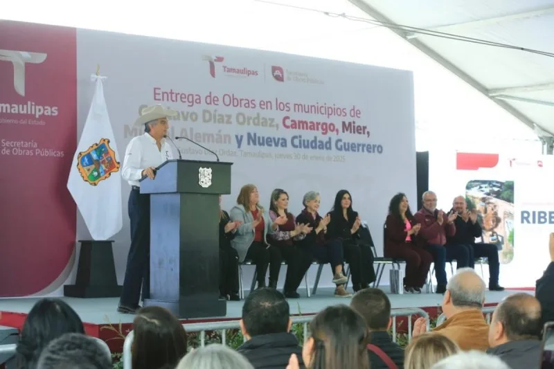 Gobernador de Tamaulipas impulsa La Ribereña con obra pública por 243.6 mdp