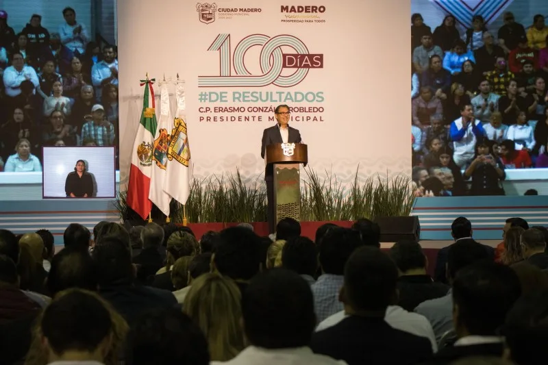 Erasmo González presenta 100 días de resultados