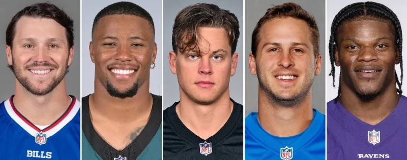 Finalistas MVP de la NFL: Allen, Barkley, Burrow, Goff y Jackson