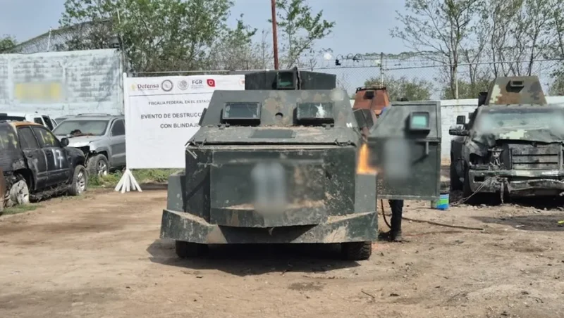 FGR destruye 45 “monstruos” usados por el crimen en Tamaulipas