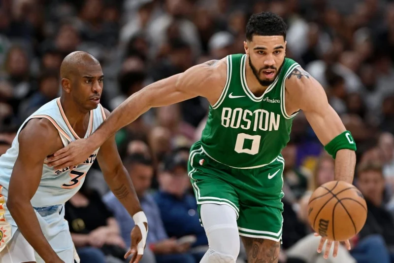 Jayson Tatum impulsa triunfo de Celtics frente a San Antonio