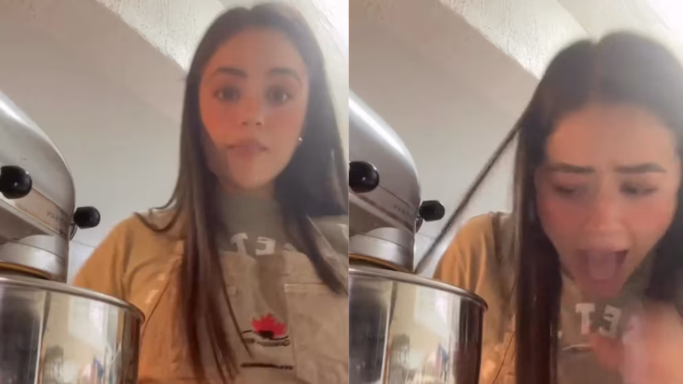Sufre un accidente con una batidora mientras grababa para TikTok y casi se queda sin pelo