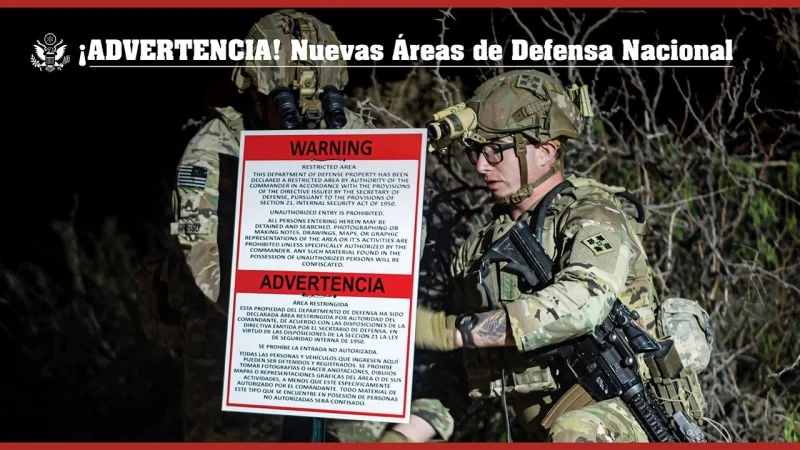 Designa EU ciertas zonas de su frontera sur como áreas de defensa nacional