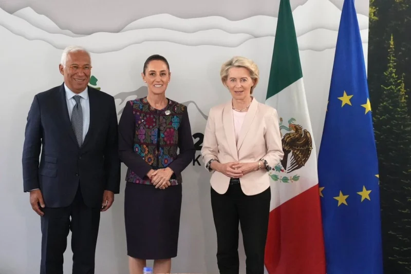 Se reúne Sheinbaum con dirigentes del Consejo Europeo y Comisión Europea