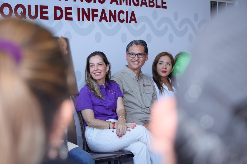 Erasmo y Dunia abren «Espacio Amigable » para niñas, niños y adolescentes en la Lienzo Charro