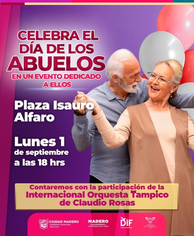 Ciudad Madero festejará a los abuelitos en la plaza “Isauro Alfaro”