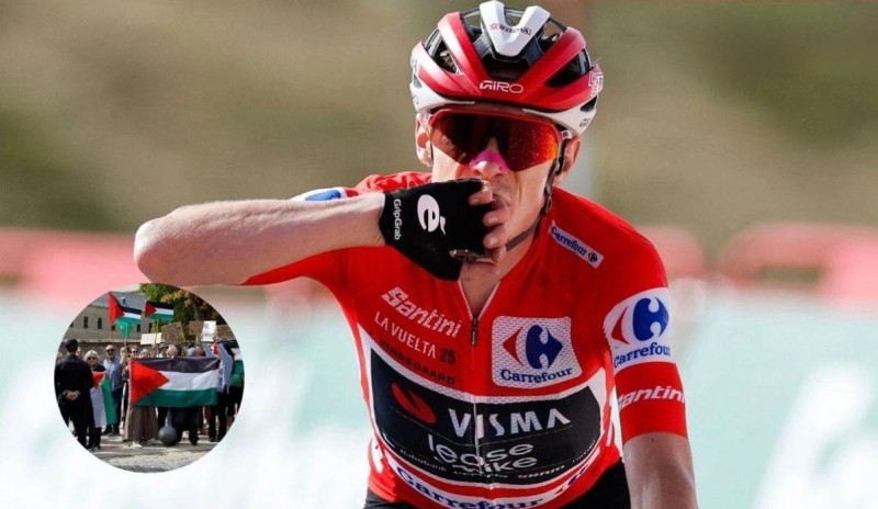 Con nueva protesta propalestina, Jonas Vingegaard gana penúltima etapa de la Vuelta a España