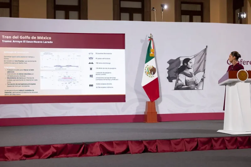 Tren del Golfo: Dan banderazo a construcción del tramo Arroyo El Sauz a Nuevo Laredo