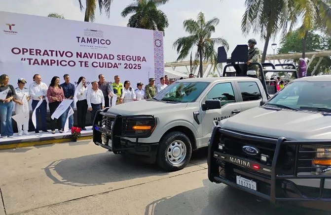 Arranca operativo decembrino en Tampico con refuerzo de seguridad