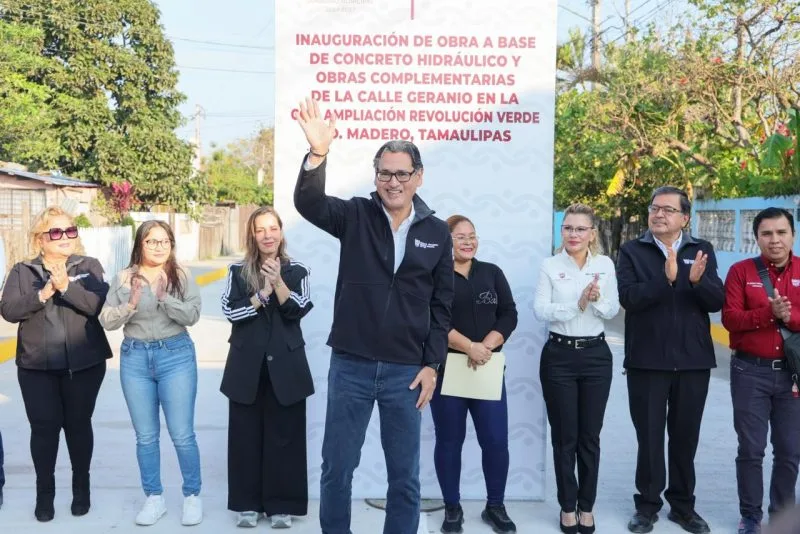 Erasmo González con dos calles más fortalece la movilidad urbana de Ciudad Madero