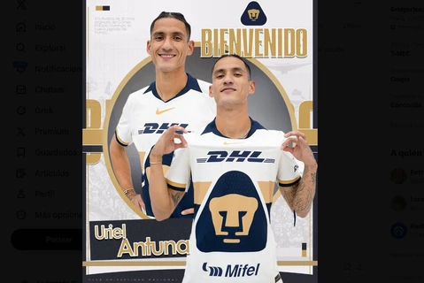 Uriel Antuna se convierte en refuerzo de Pumas para el Clausura 2026