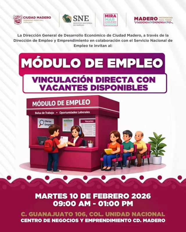Instalarán módulo de empleo en el Centro de Negocios y Emprendimiento de Ciudad Madero