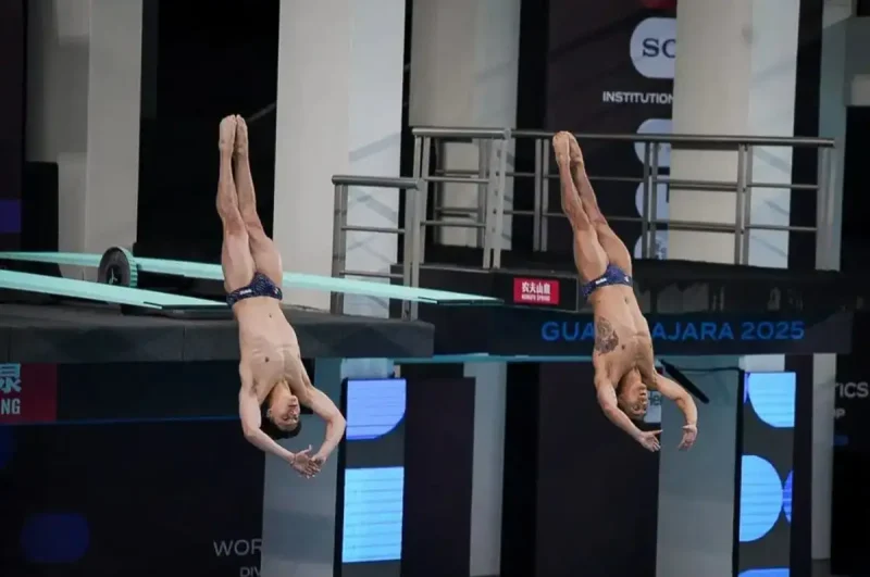 Olvera y Celaya avanzan a la final de trampolín en Mundial de Clavados en Canadá