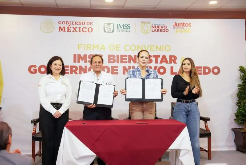 Gobierno de Nuevo Laredo e IMSS-BIENESTAR formalizan convenio para ampliar cobertura de salud