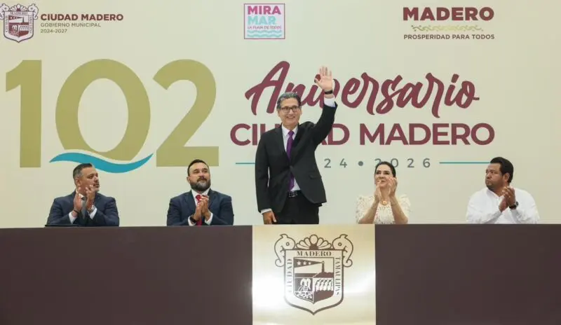 Encabeza Erasmo González Robledo celebración histórica por el 102 aniversario de Ciudad Madero
