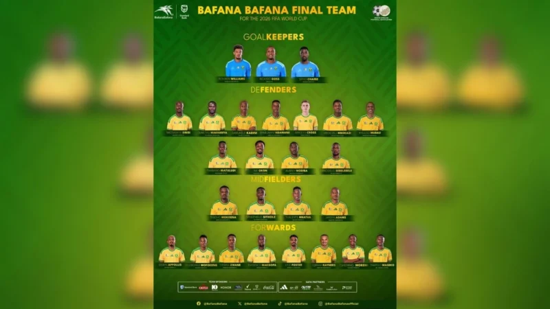 Con Lyle Foster como única estrella, Sudáfrica revela lista de jugadores para el Mundial