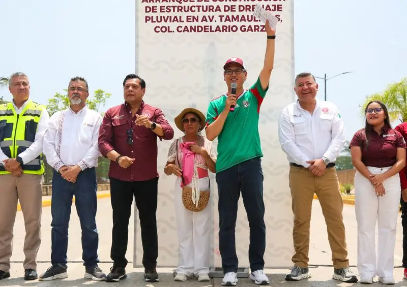 Erasmo González inicia dren pluvial en avenida Tamaulipas obra hidráulica por 2 millones de pesos para mitigar inundaciones en colonias de Ciudad Madero