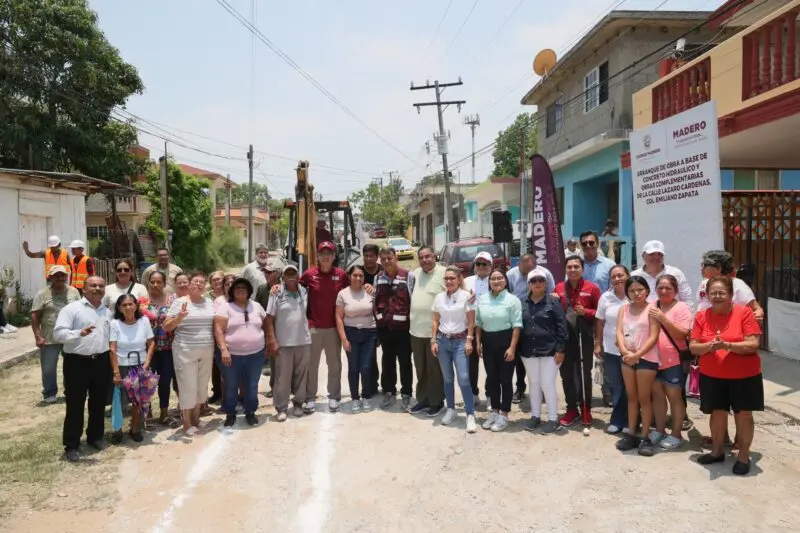Encabeza Erasmo González intensa jornada de arranque del segundo paquete de obra pública 2026 en Ciudad Madero