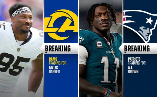 NFL sacude el mercado con fichajes de Myles Garrett a Rams y A.J. Brown a Patriotas